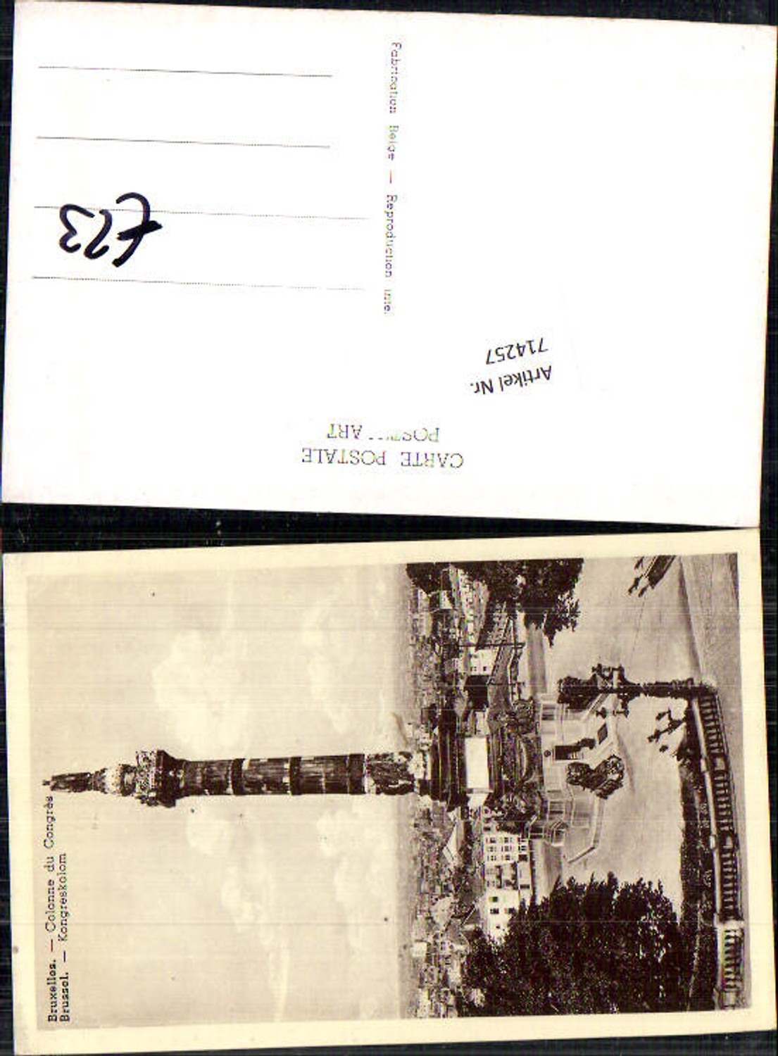 714257 Brüssel Bruxelles Colonne du Congres