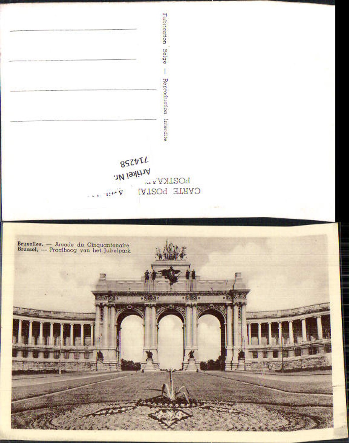 714258 Brüssel Bruxelles Arcade du Cinquantenaire