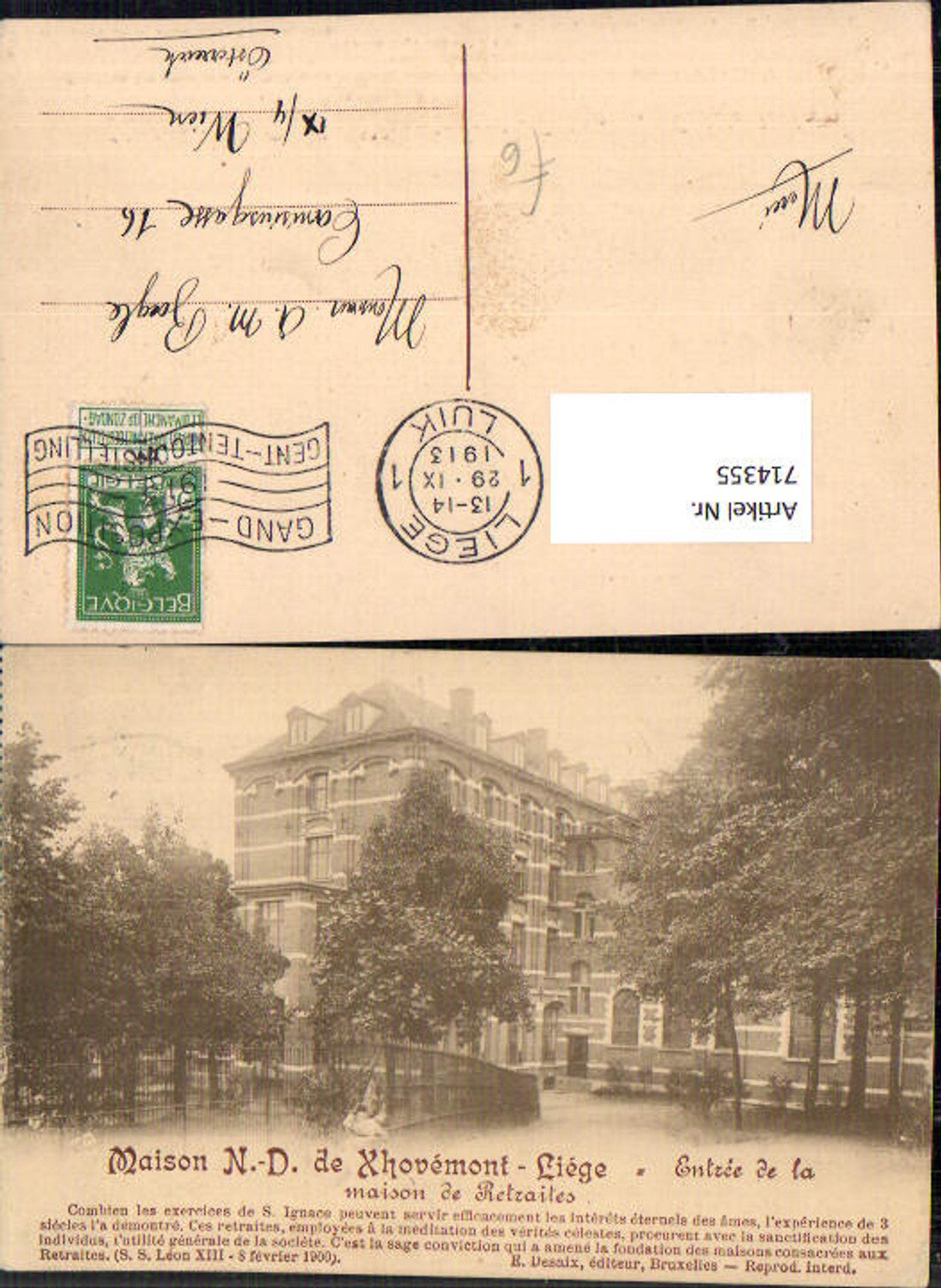 714355 Liege Lüttich Maison N.D. Xhovemont Liege