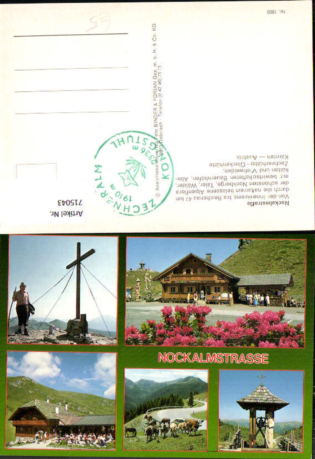 715043 Mehrbild AK Nockalmstraße Innerkrems bis Reichenau Zechnerhütte Glockenhütte