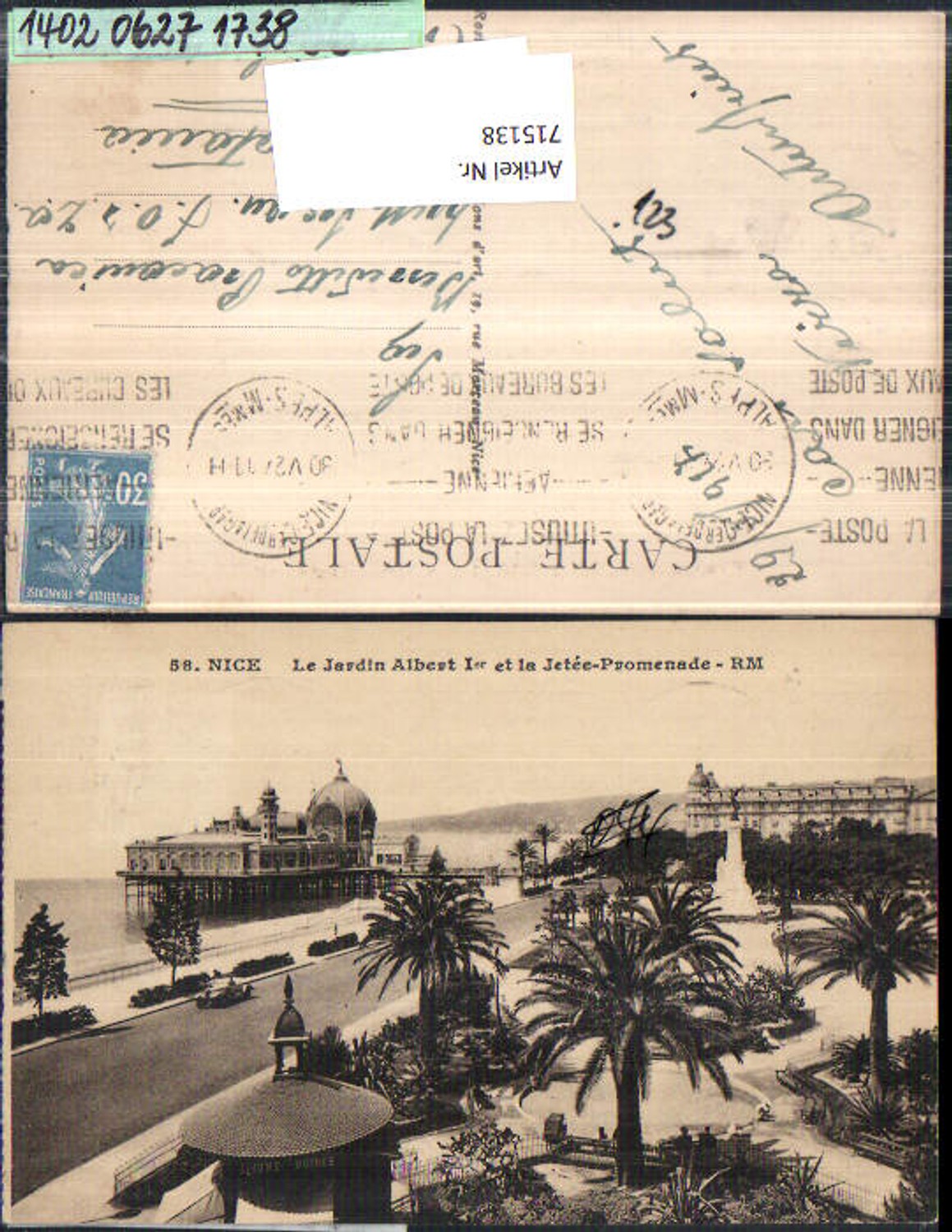 715138 France Nice Nizza Le Jardin Albert Jetee Promenade