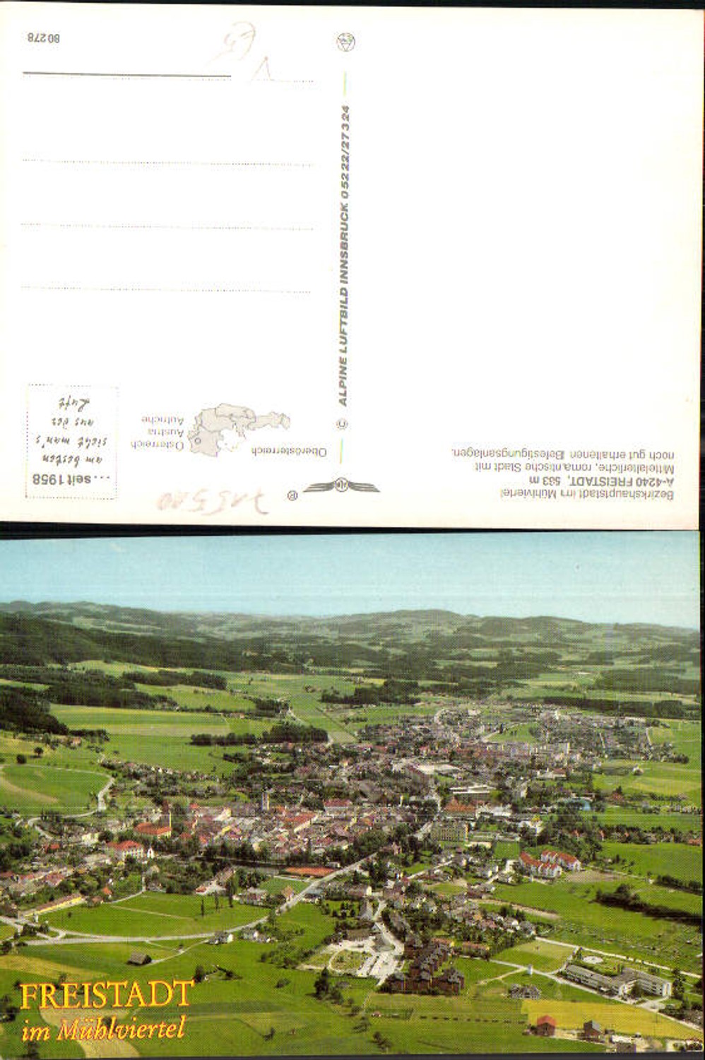 715510 Freistadt im Mühlviertel Fliegeraufnahme Alpine Luftbild