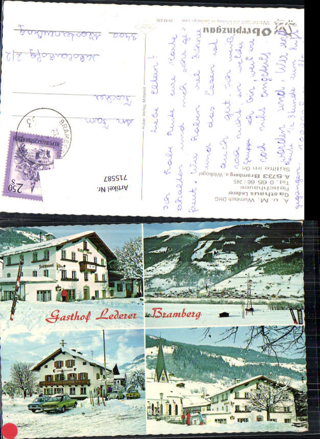 715587 Bramberg am Wildkogel Gasthaus Lederer VW Käfer Oldtimer