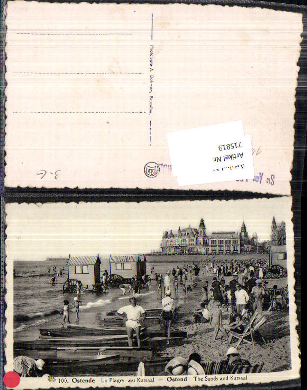 715819 Belgium Ostende Plage Kursaal Strand Strandleben