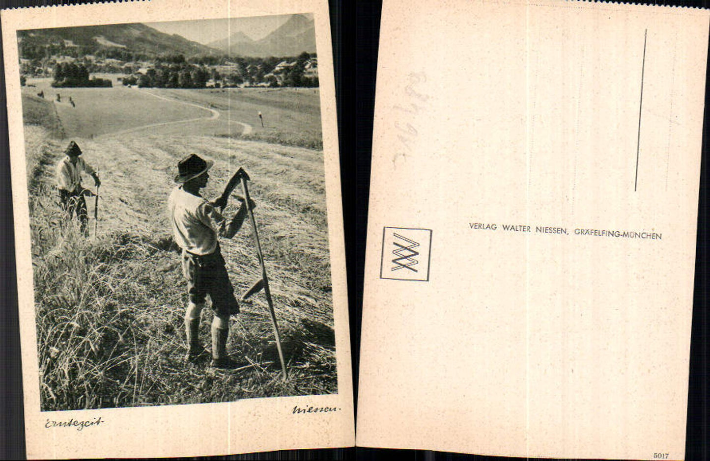 716489 Verlag Walter Niessen Gräfelfing München Erntezeit Landwirtschaft Ernte