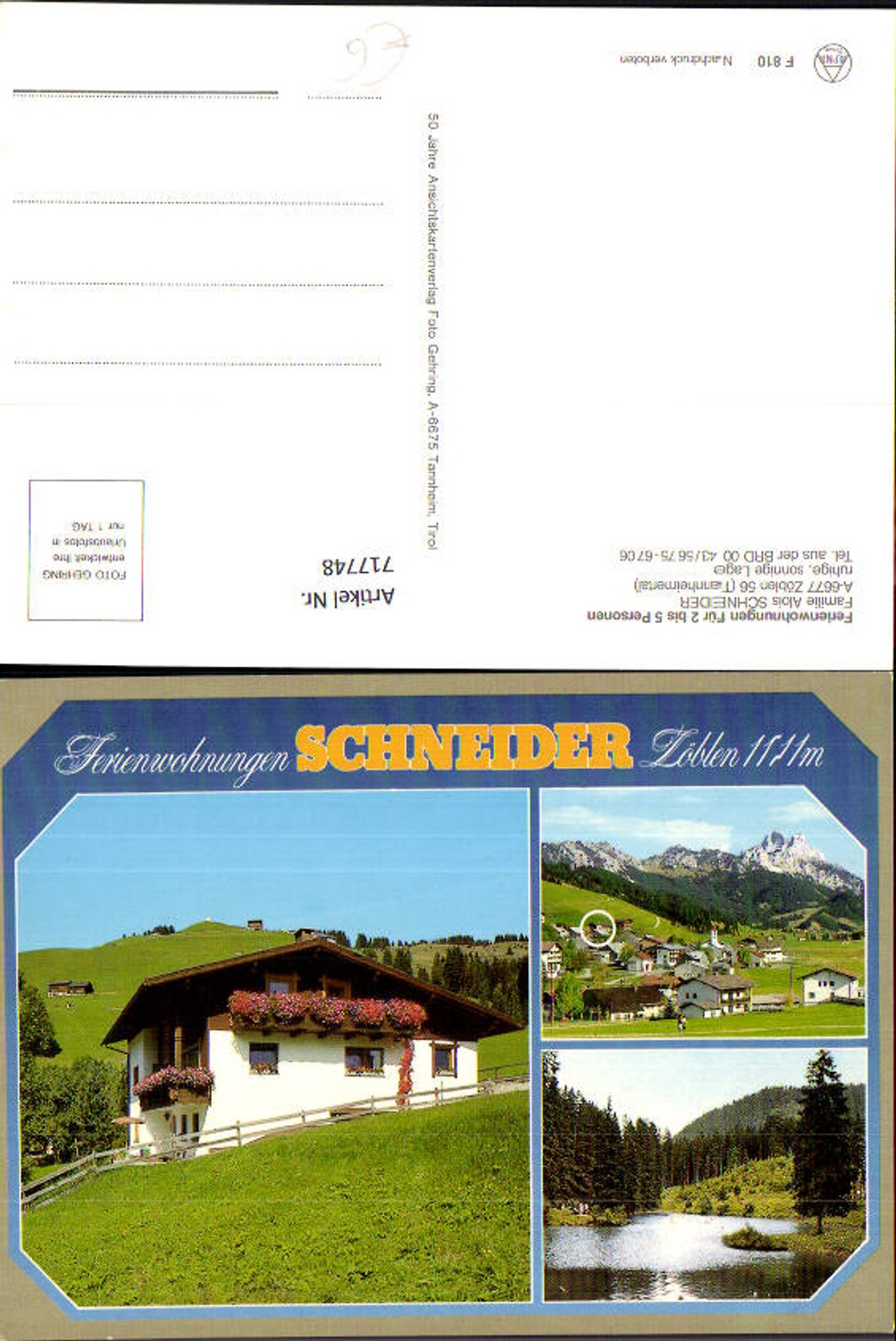 Alte Ansichtskarte – Old Postcard