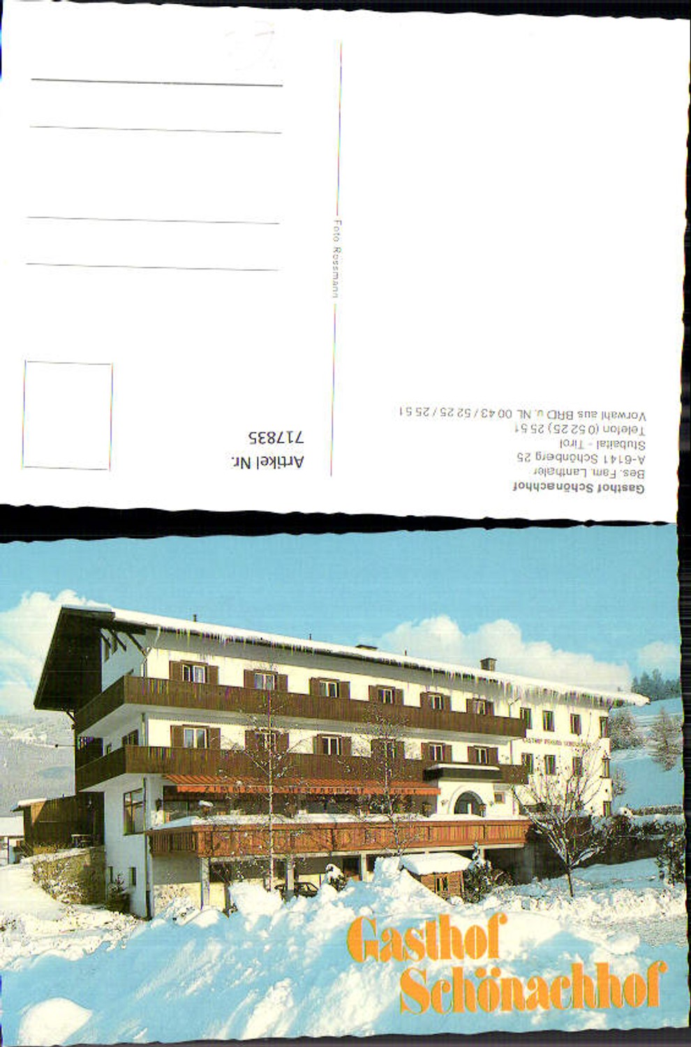Alte Ansichtskarte – Old Postcard