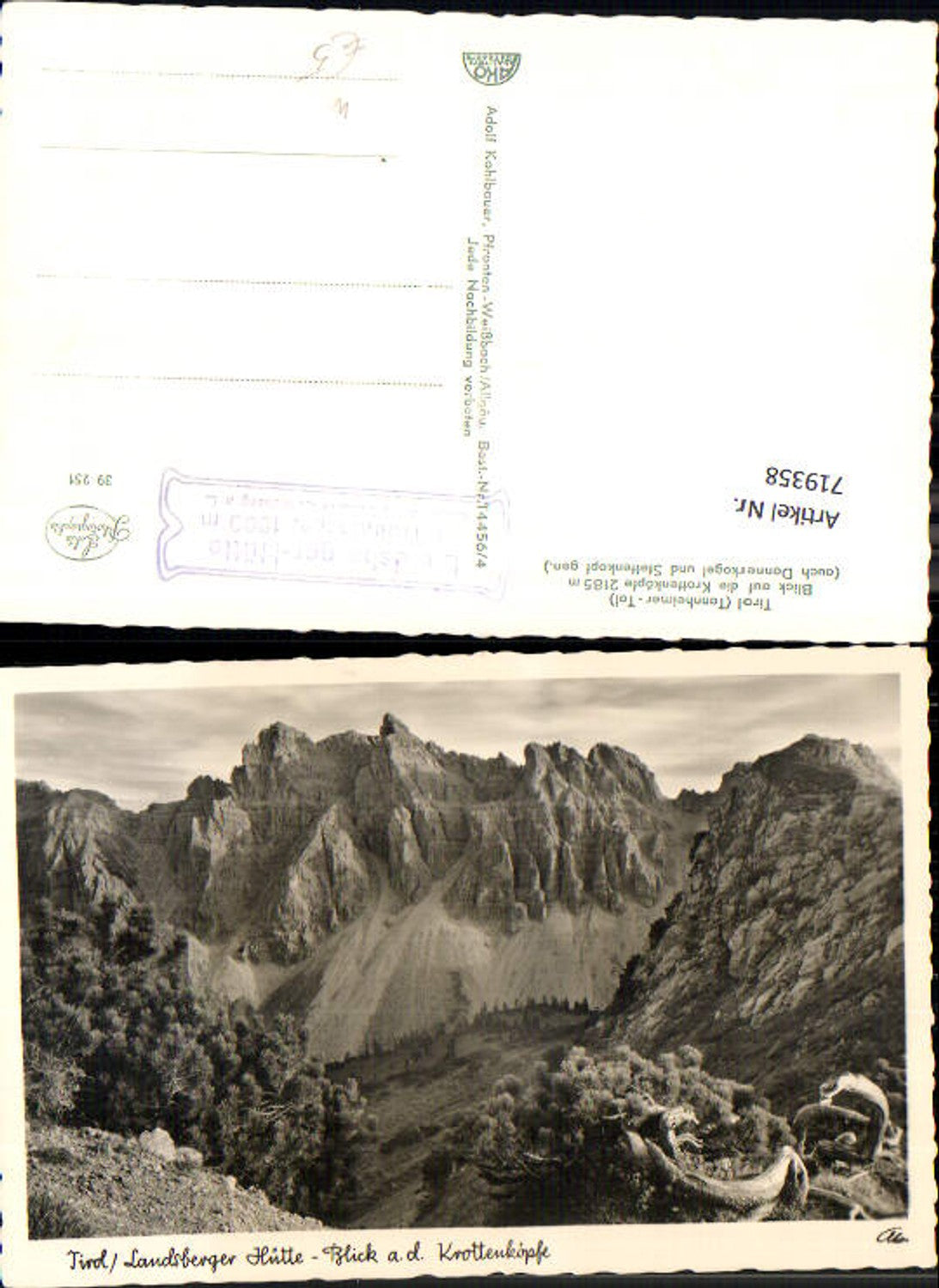 Alte Ansichtskarte – Old Postcard