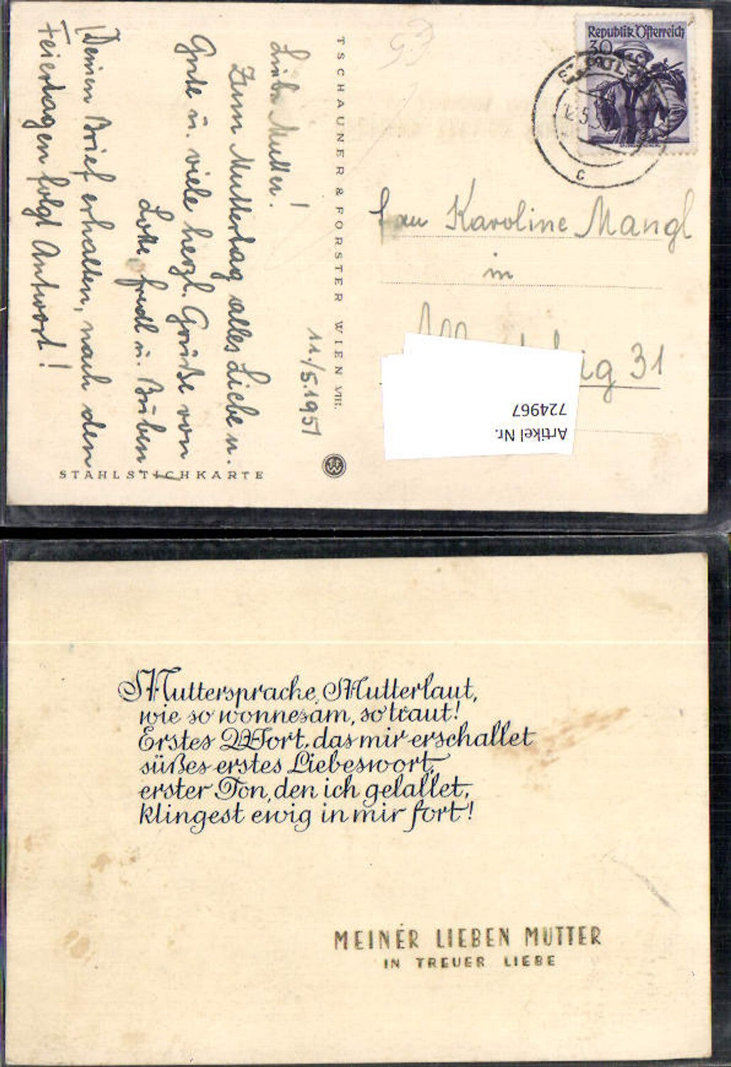 Alte Ansichtskarte – Old Postcard