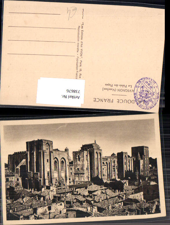 738676 Avignon Vaucluse Le Palais des Papes France