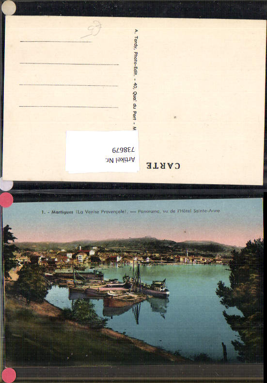 738679 Martigues La Venise Provencale Panorama vu de l Hotel Sainte-Anne France Schiffe Boote