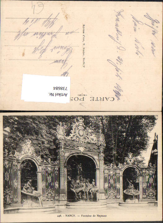 738684 Nancy Fontaine de Neptune Brunnen France