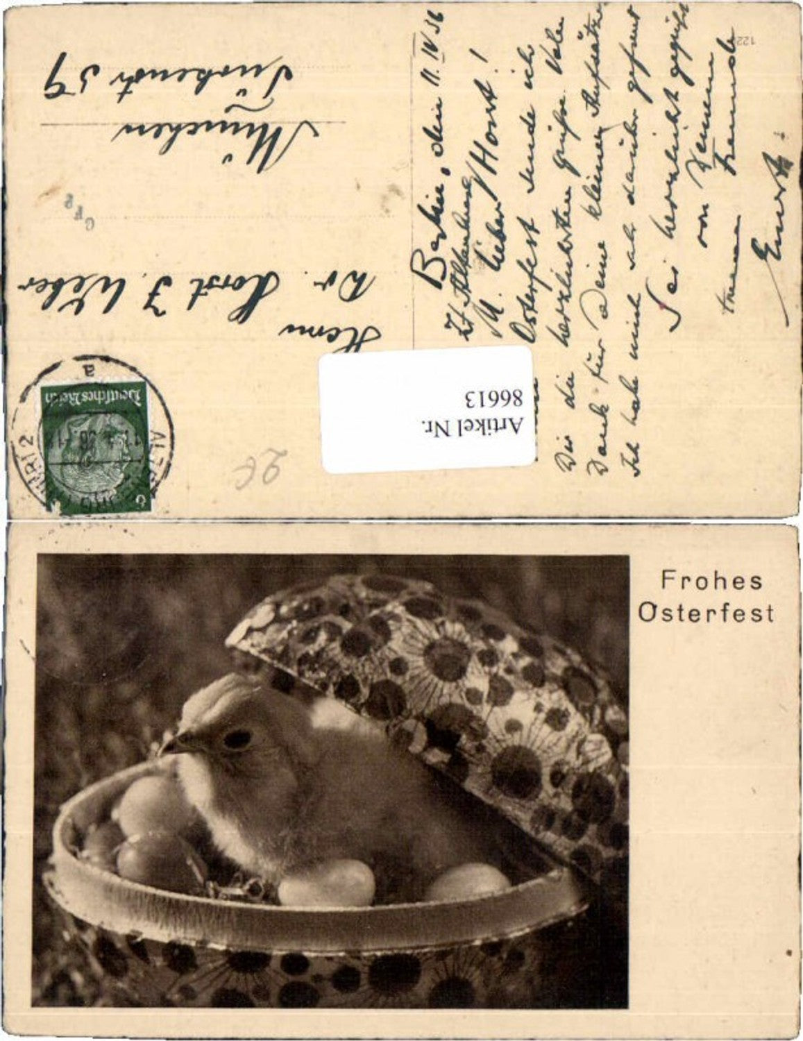 86613,Ostern Küken Osterei Nest