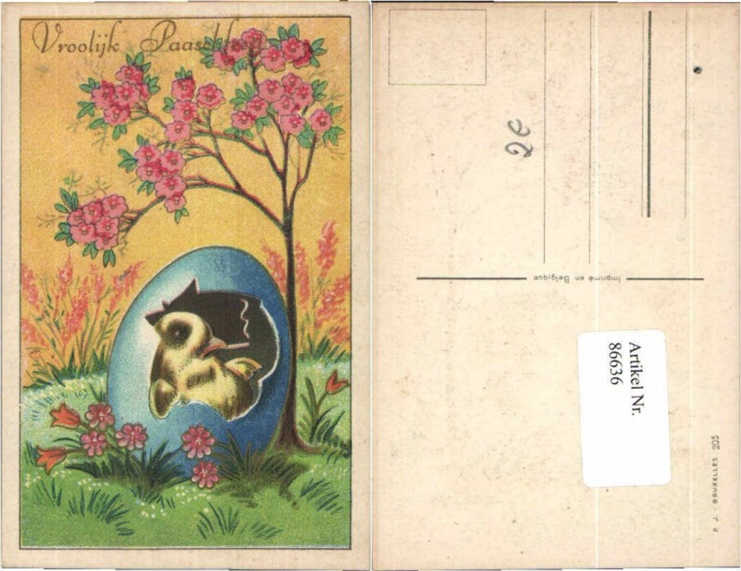 86636,Ostern Küken schlüpft aus Osterei
