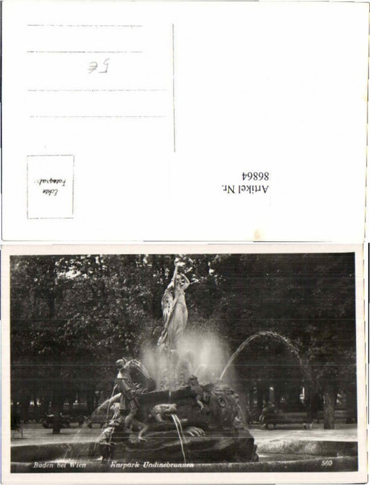 86864,Baden b. Wien Undinebrunnen