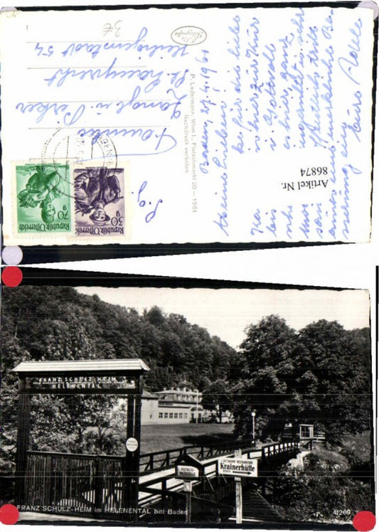 86874,Franz Schulz Heim Helenental Baden Wien