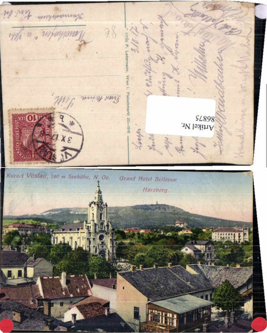 86875,Vöslau Grand Hotel Bellevue Harzberg 1916