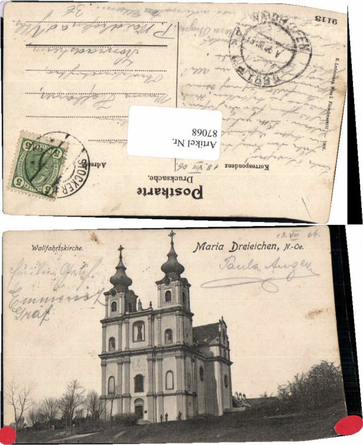 87068,Maria Dreieichen b. Horn 1906