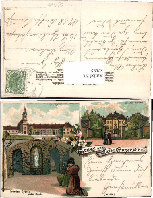 87095,Tolle Litho Gruß aus Maria Enzersdorf Mödling