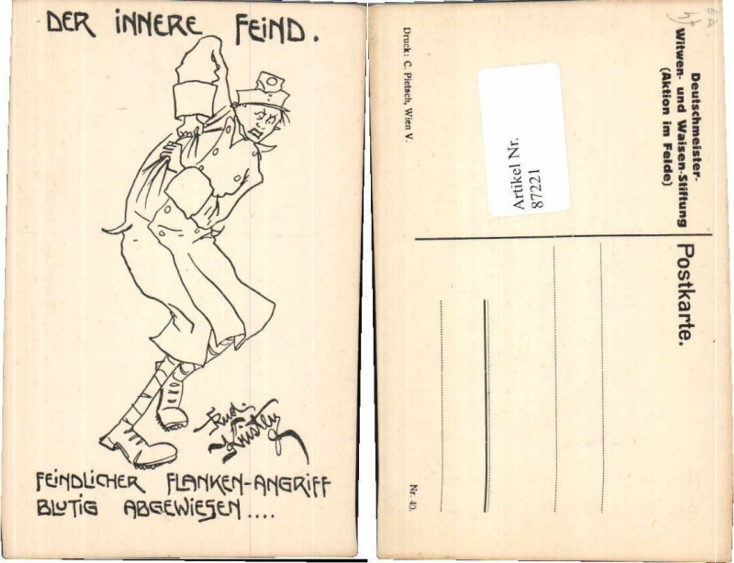87221,Rudolf Kristen Karikatur Nr 40 Innere Feind