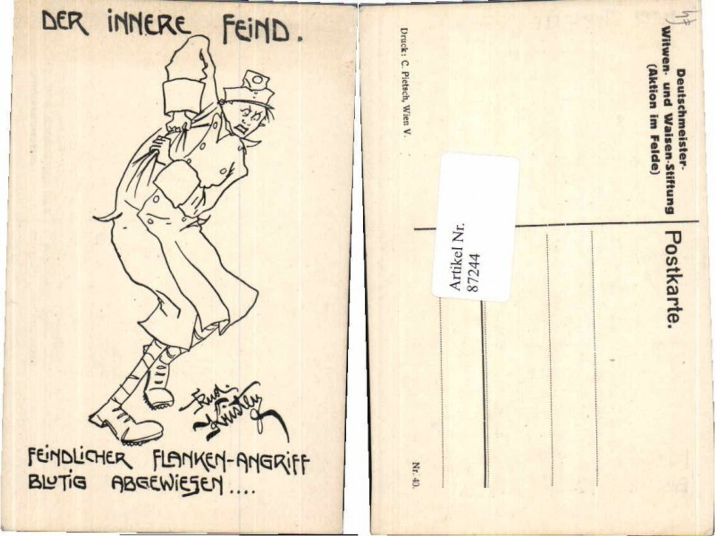 87244,Rudolf Kristen Karikatur Nr 40 Innere Feind