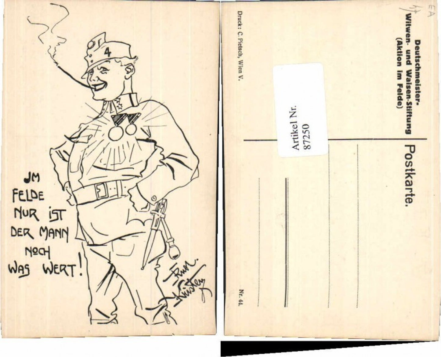 87250,Rudolf Kristen Karikatur Nr 44 Orden