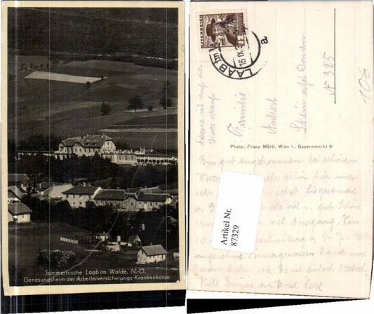 87329,Sommerfrische Laab im Walde 1935