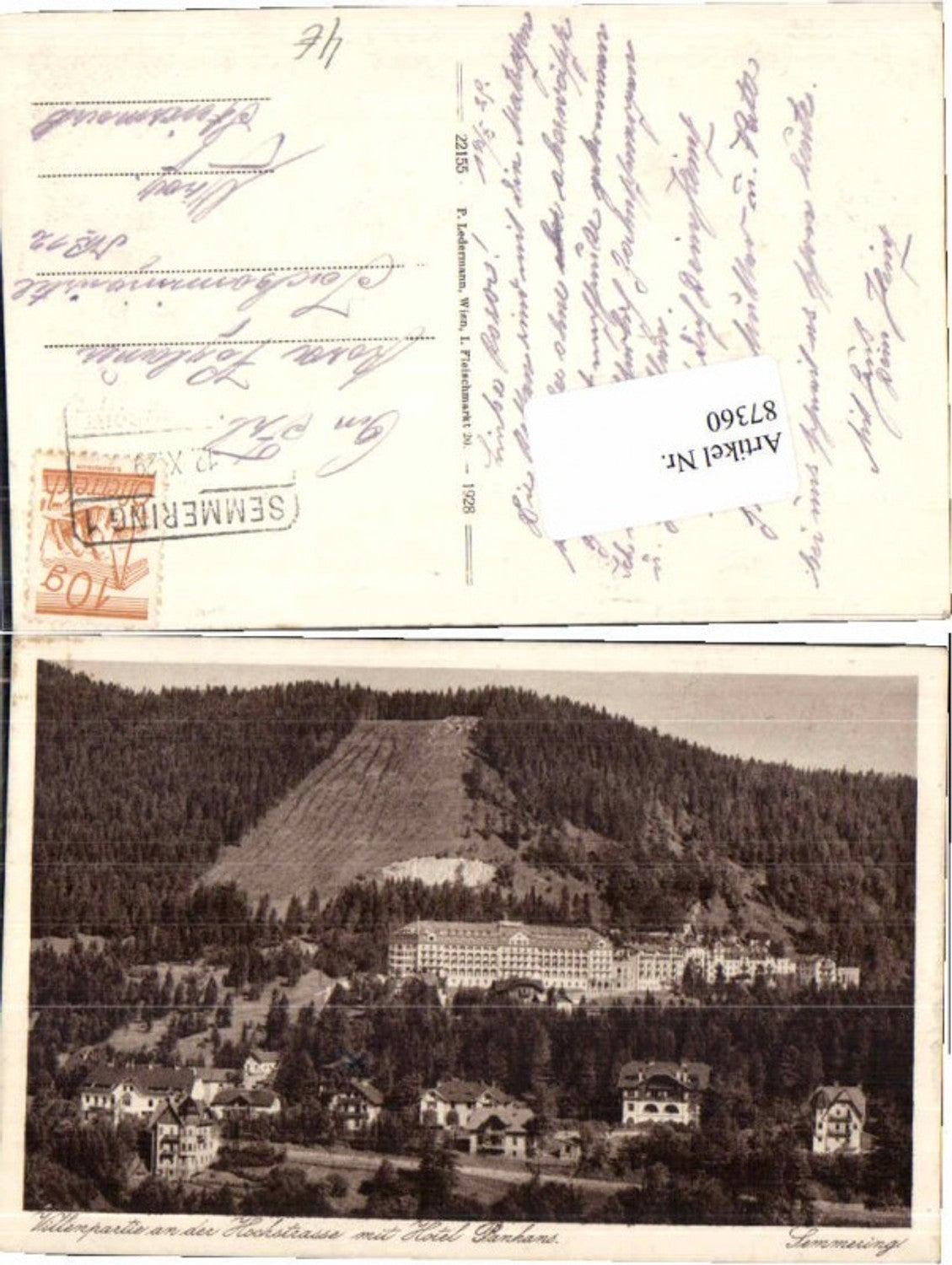 87360,Villenpartie Hochstrasse Hotel Panhans Semmering