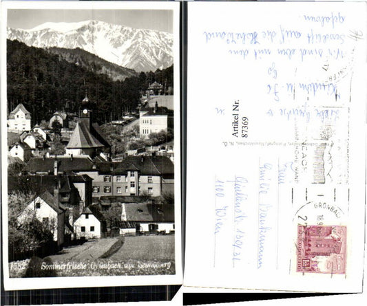 87369,Sommerfrische Grünbach am Schneeberg