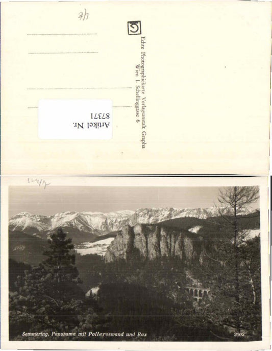 87371,Semmering Polleroswand Rax Semmeringbahn Viadukt