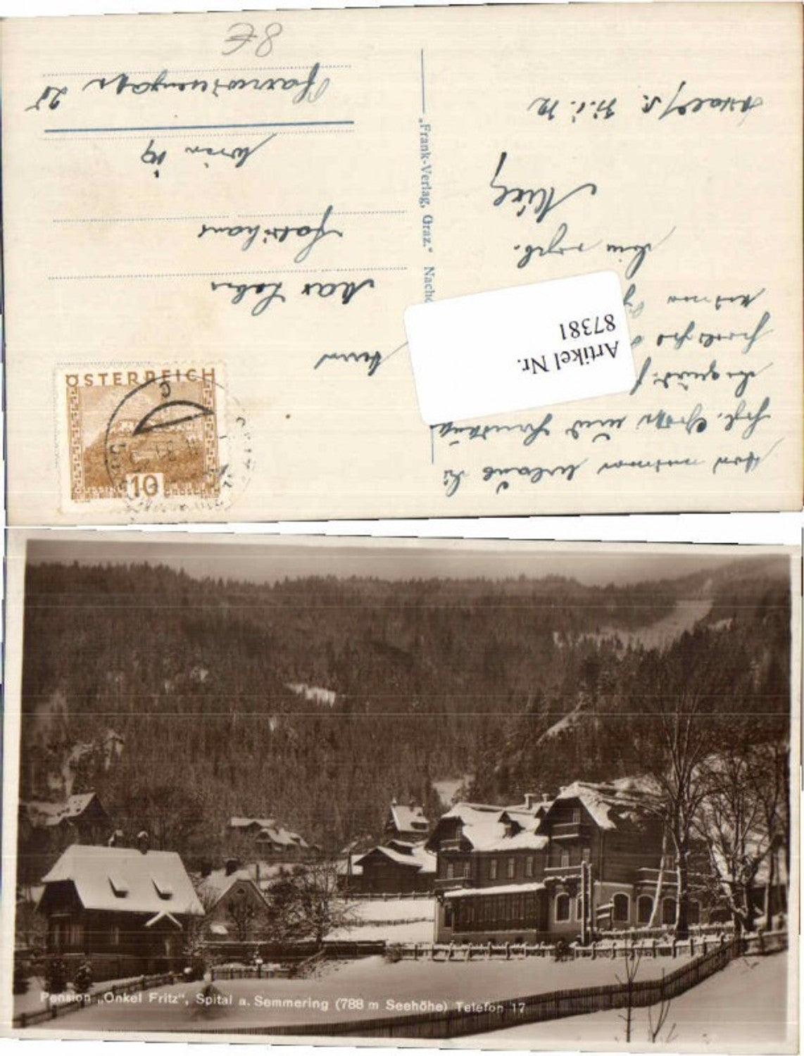 87381,Pension Onkel Fritz Spital am Semmering