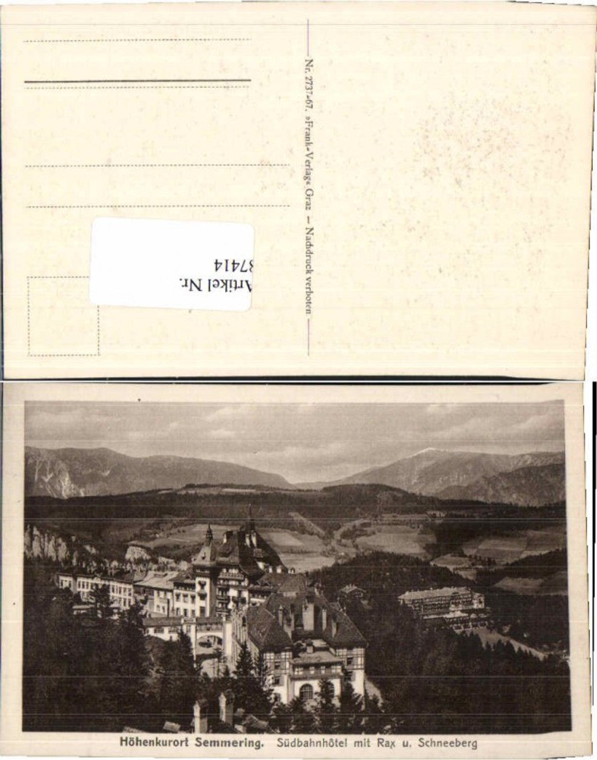 87414,Semmering Südbahnhotel m. Rax