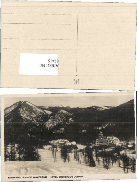 87415,Fotokarte Semmering Hotel Erzherzog Johann