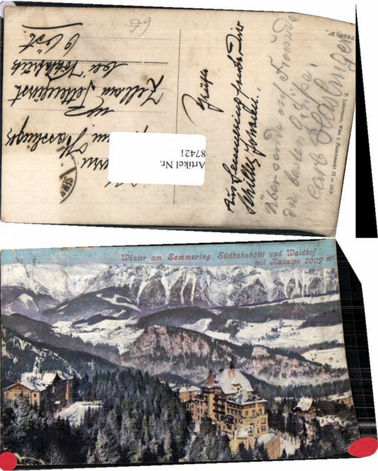 87421,Winter in Semmering Südbahnhotel Waldhof Rax