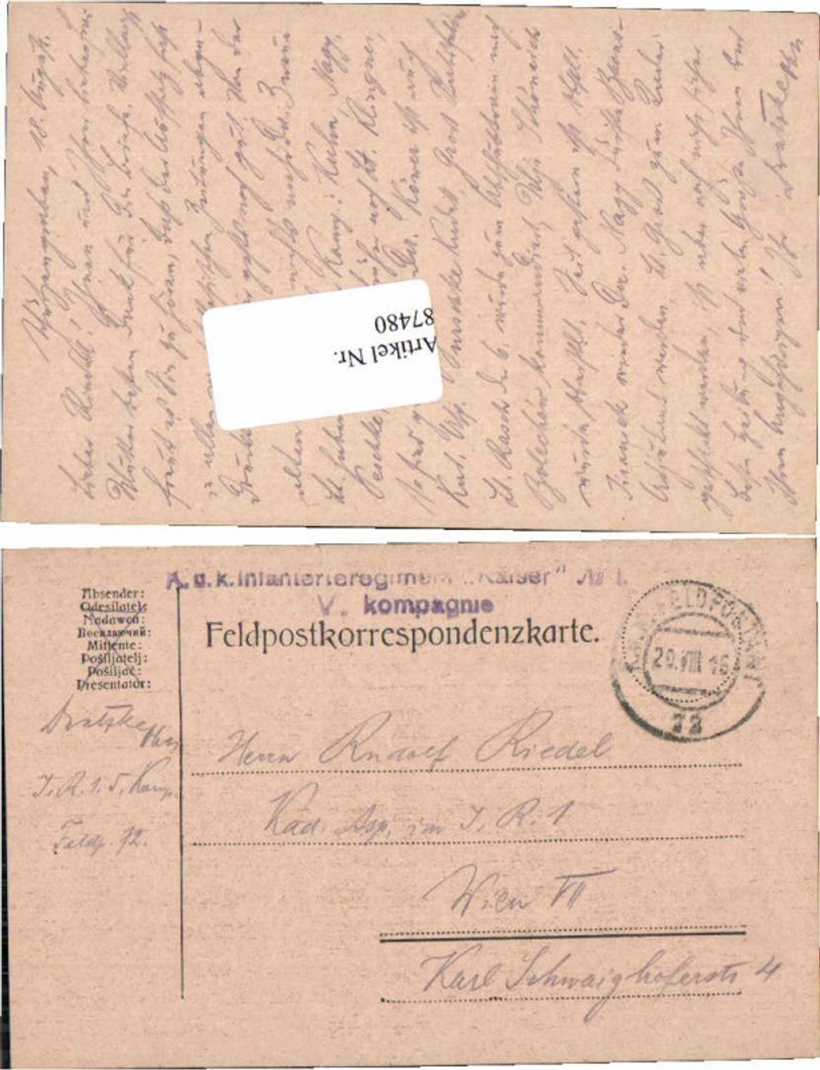 Alte Ansichtskarte – Old Postcard