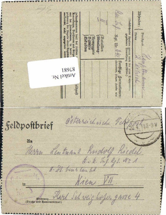 Alte Ansichtskarte – Old Postcard