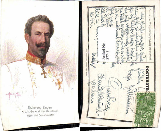 87745,O. Brüch Erzherzog Eugen Eisernes Kreuz Tolle AK