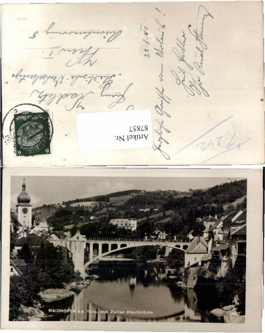 87857,Waidhofen a.d. Ybbs Zell Brücke 1940