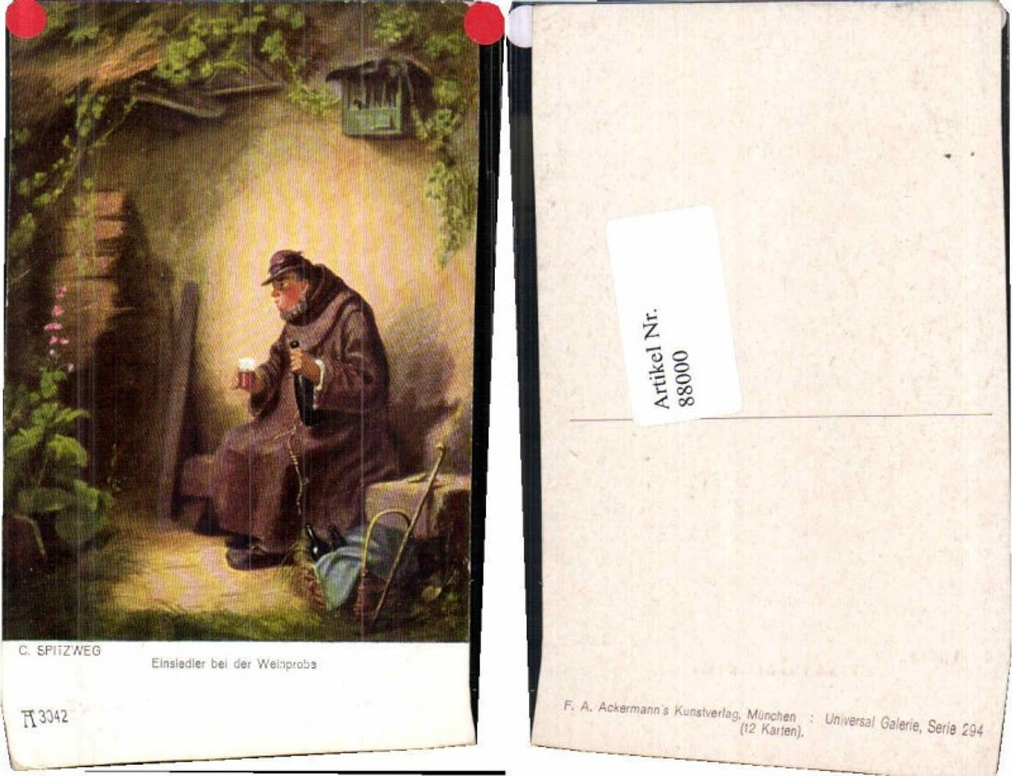 88000,Ackermann 3042 Carl Spitzweg Einsiedler