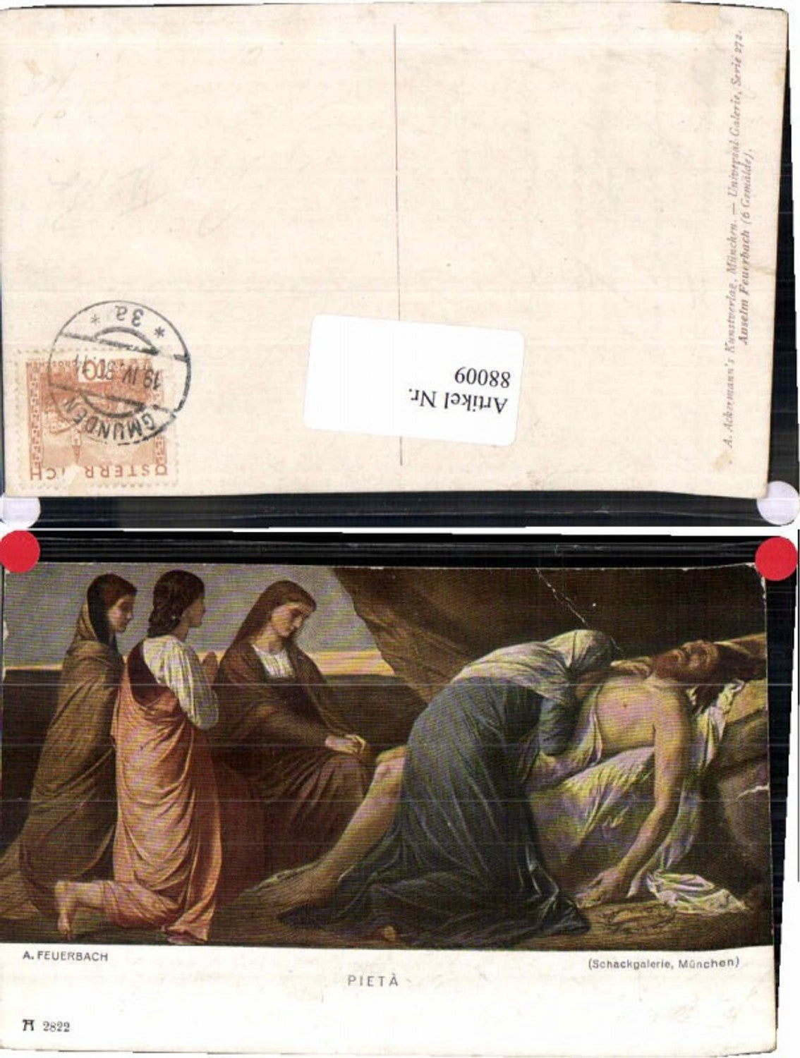 88009, Ackermann 2822 A. Feuerbach Pieta