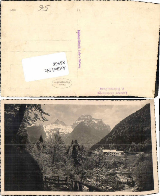 88568,Lofer Baierau Park Fotokarte 1930