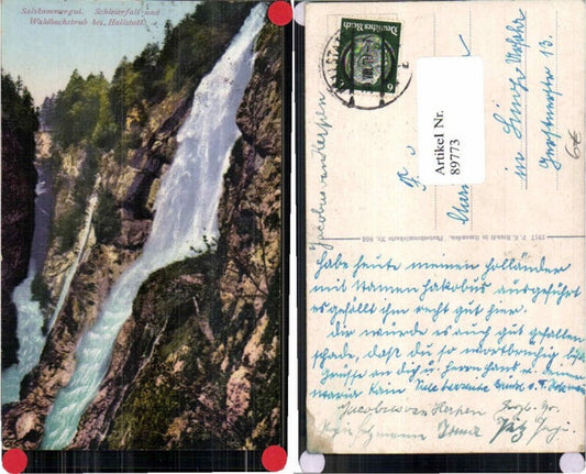 89773,Schleierfall Waldbachstrub b. Hallstatt Brandt 866