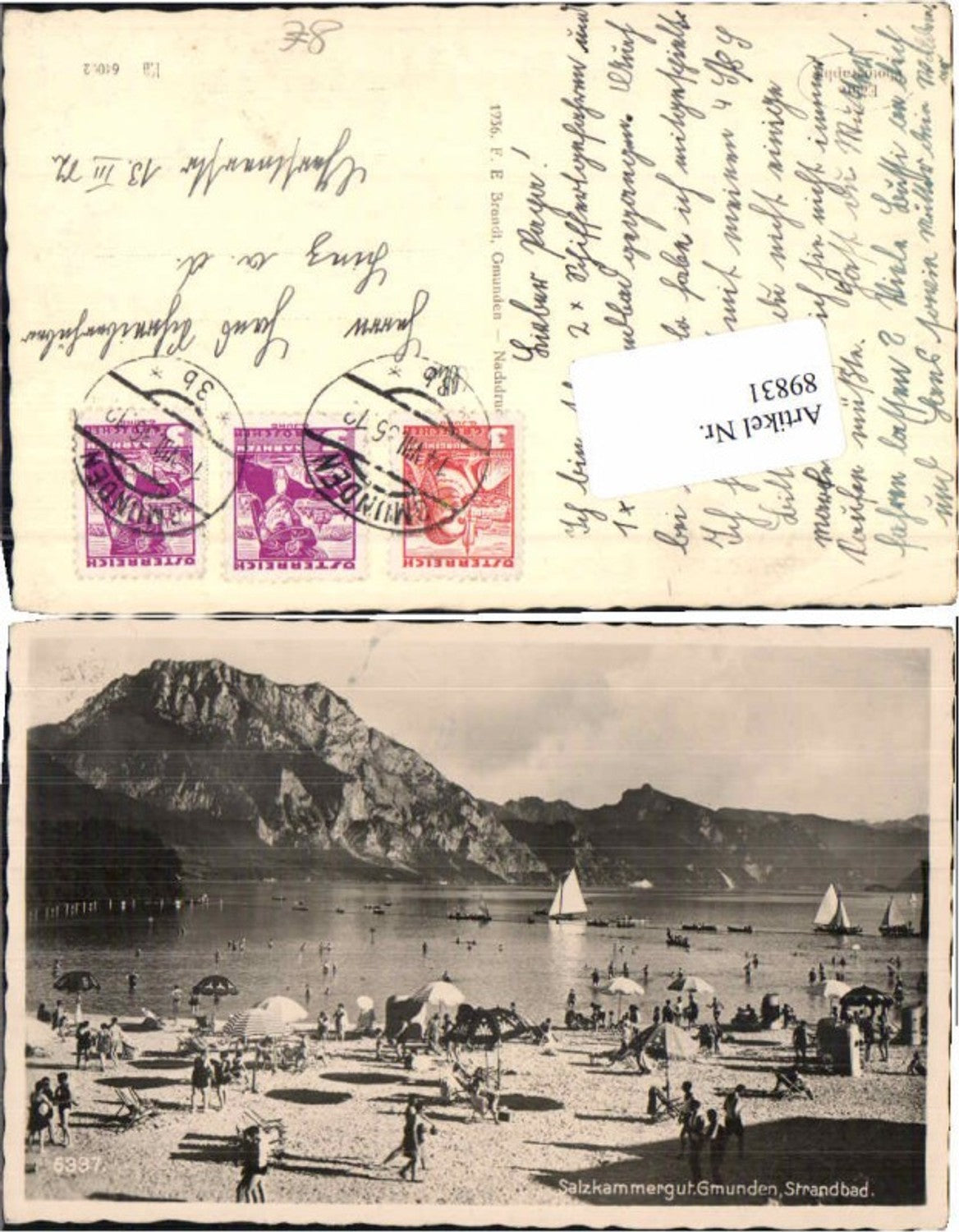 89831,Gmunden Partie am Strandbad Leute Brandt 5337