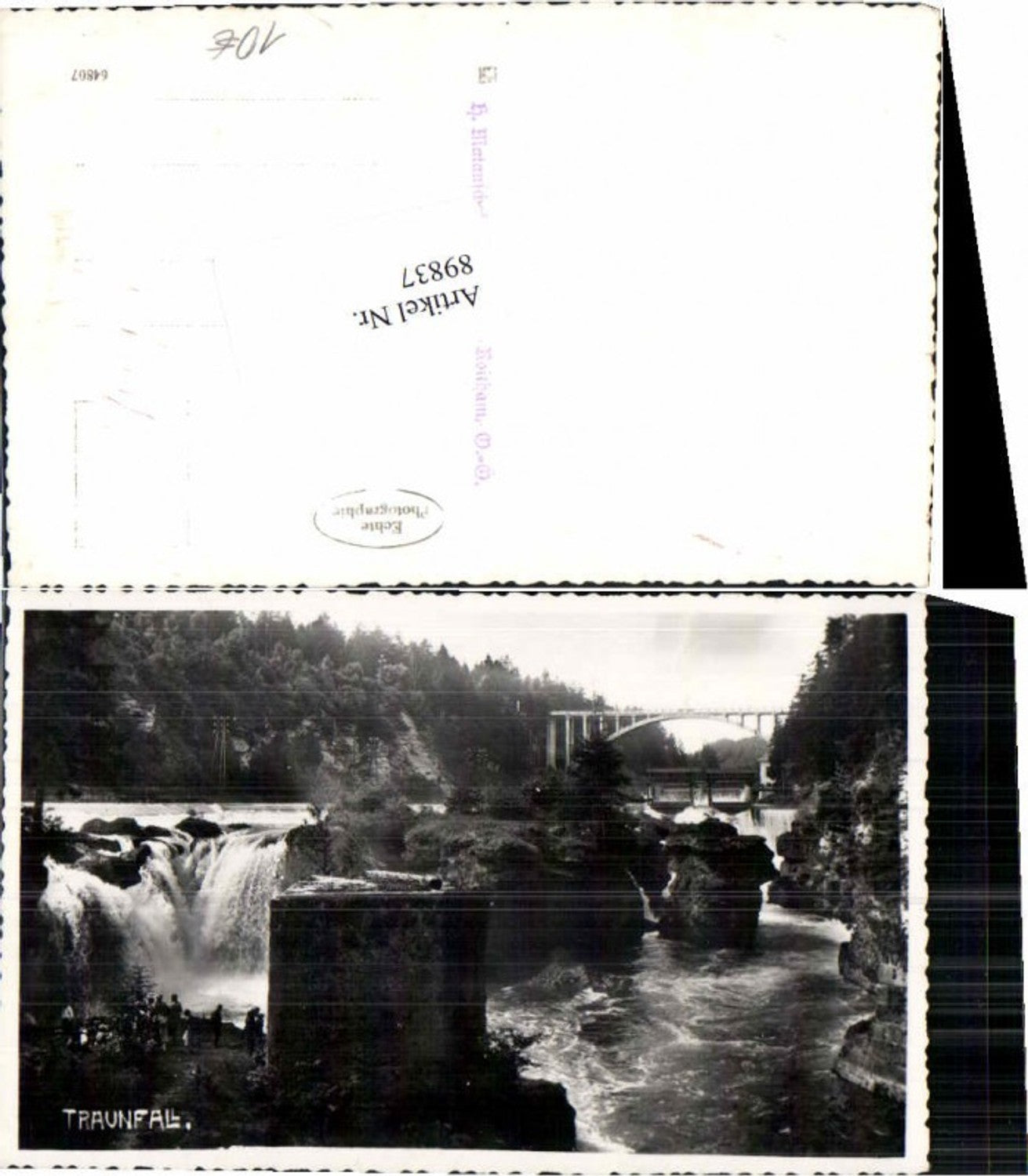 89837,Fotokarte Traunfall Gmunden pub Matauschek Roitham