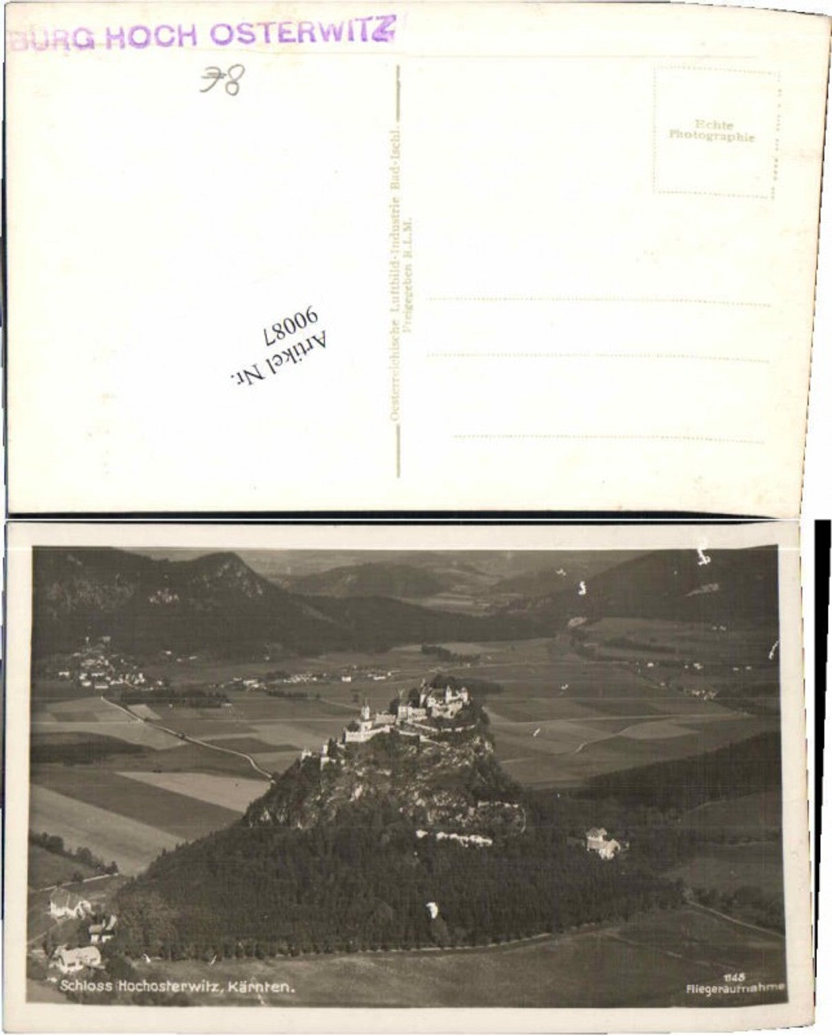 90087,Fliegeraufnahme Nr. 1148 Hochosterwitz St Veit a.d. Glan