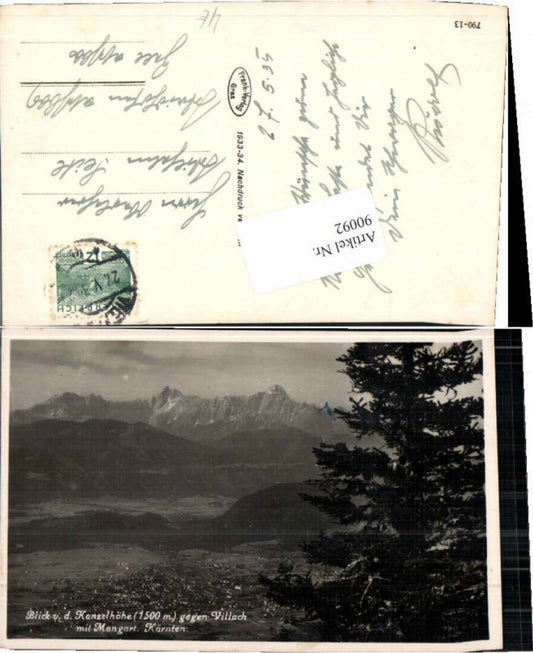 90092,Villach v.d. Kanzelhöhe 1933