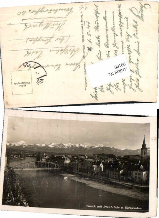 90100,Villach m. Draubrücke 1941