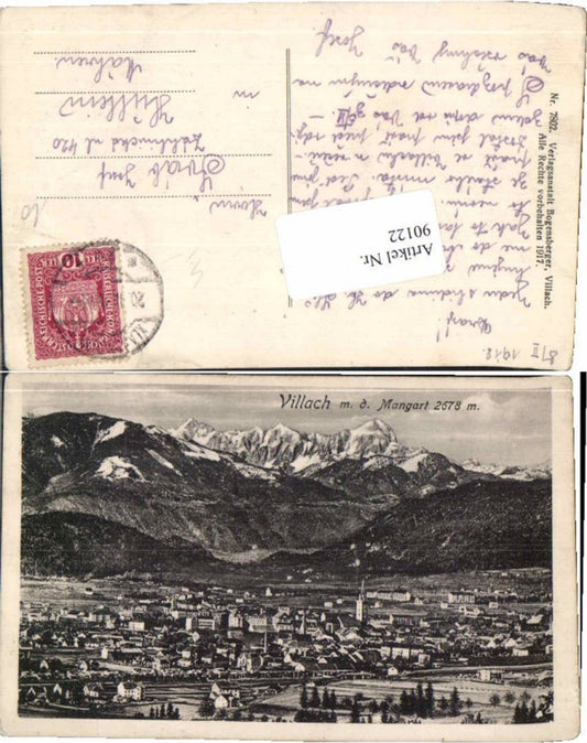 90122,Villach m. Mangart 1917
