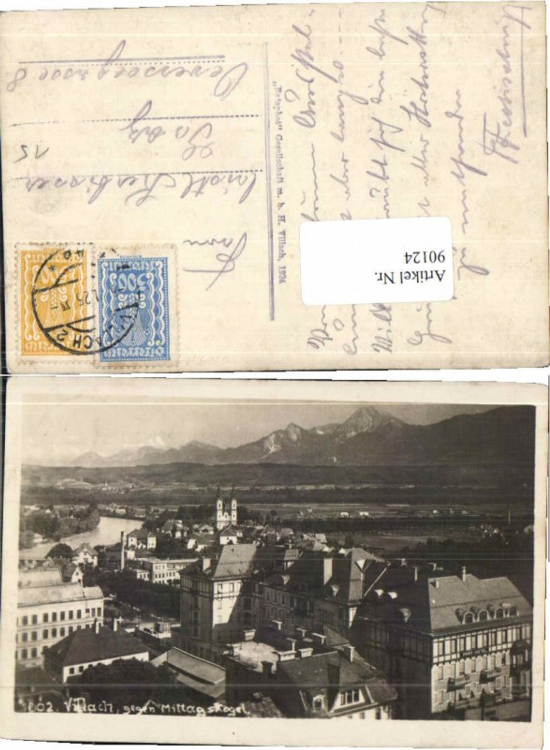 90124,Villach Park Hotel Teilansicht 1924
