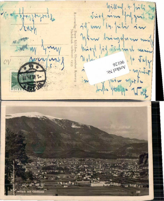 90126,Villach m. Görlitzen Totale 1933